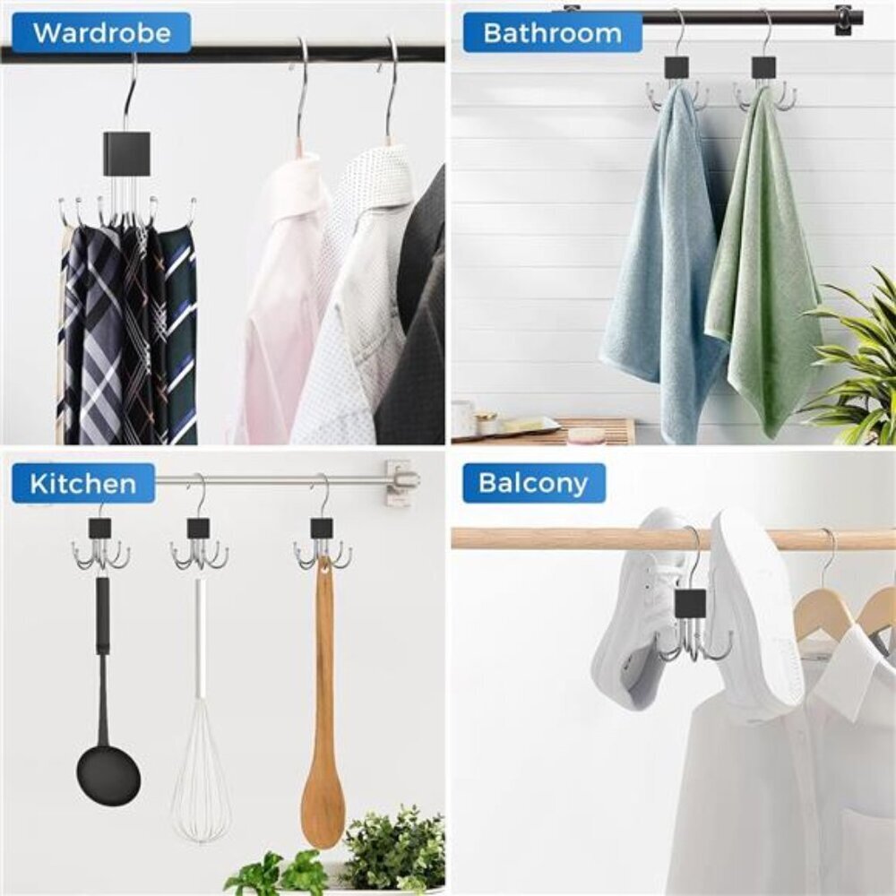 Belt Hanger, Belt Organizer for Closet 360° Rotatable Max 24 Belt Storage Space - Picture 6 of 7